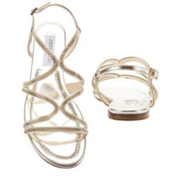 Jimmy Choo Shoes - Jimmy Choo Metallic Gold Sandals